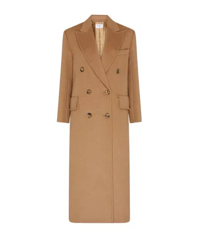 Max Mara Long-sleeved Coat In Multicolor