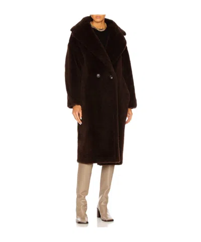 Max Mara Long-sleeved Coat In Brown