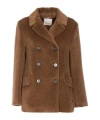 Max Mara Long-sleeved Coat In Brown