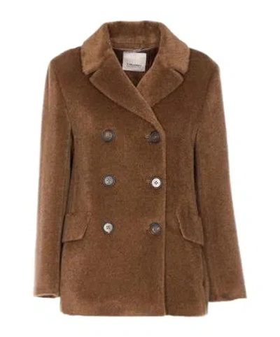 Max Mara Long-sleeved Coat In Brown