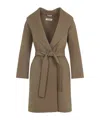 Max Mara Camel Brown Messi Wool Coat In Brown