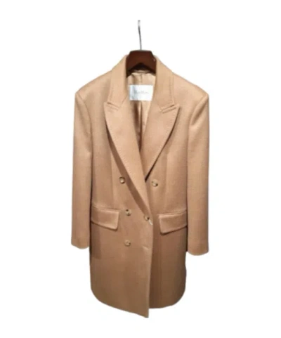 Max Mara Long-sleeved Coat In Brown