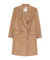 Max Mara Double-breasted Coat In Brown
