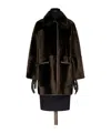 Max Mara Dark Brown Leather Pirenei Jacket In Brown