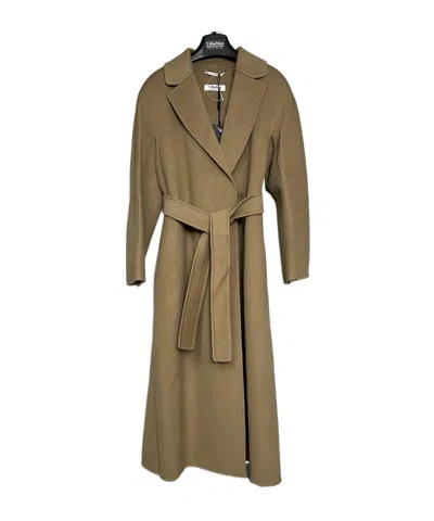 Max Mara Long-sleeved Coat In Brown
