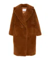 Max Mara Wool-blend Double-breasted Coat In Brown