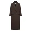 Max Mara Arco 1234 Chocolate Virgin Wool Coat In Brown