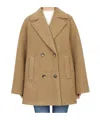 Max Mara Long-sleeved Coat In Brown