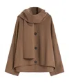 Max Mara Cropped Jacket In Double-sided Wool In Brown