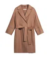 Max Mara Arona Open Coat In Brown