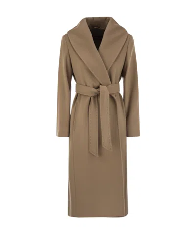 Max Mara Long-sleeved Coat In Brown