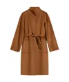 Max Mara Vertical Collar Double-sided Cashmere Coat In Brown
