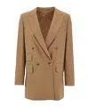 Max Mara Mirko Wool Blend Twill Overs Jacket In Brown