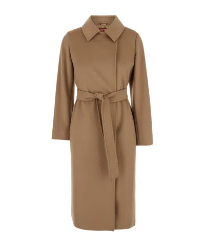 MAX MARA MAX MARA STUDIO BELTED LONG-SLEEVED COAT