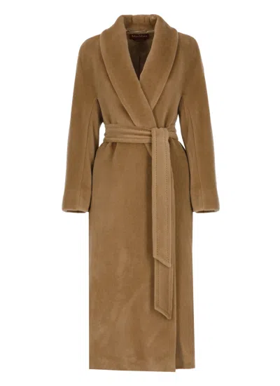 MAX MARA MAX MARA STUDIO BELTED LONG-SLEEVED COAT