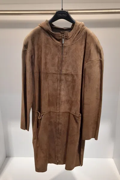Max Mara Long-sleeved Coat In Brown