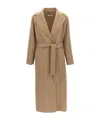 Max Mara Loriana Belted Wool Coat In Brown