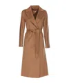 Max Mara Long-sleeved Coat In Brown