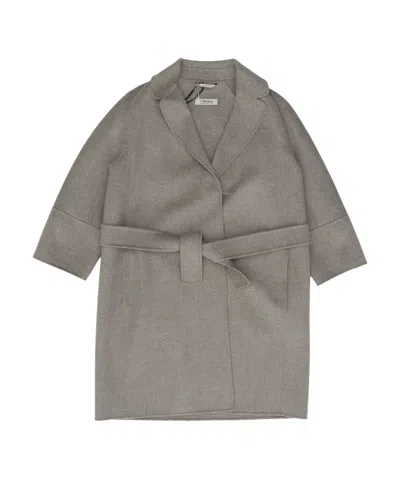 Max Mara Long-sleeved Coat In Gray