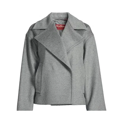 Max Mara Long-sleeved Coat In Gray
