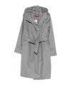 Max Mara Hooded Belted Coat In Gray