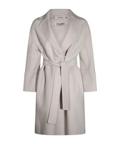 Max Mara Long-sleeved Coat In Gray