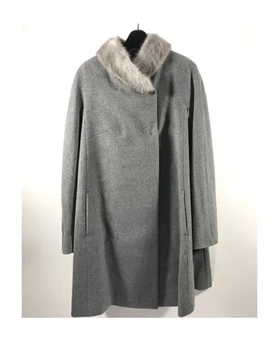 Max Mara Long-sleeved Coat In Gray