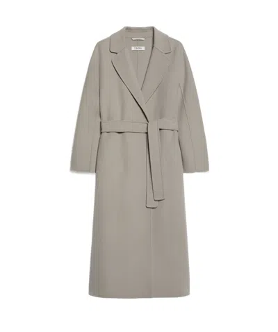 Max Mara Long-sleeved Coat In Gray