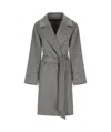 Max Mara Long-sleeved Coat In Gray