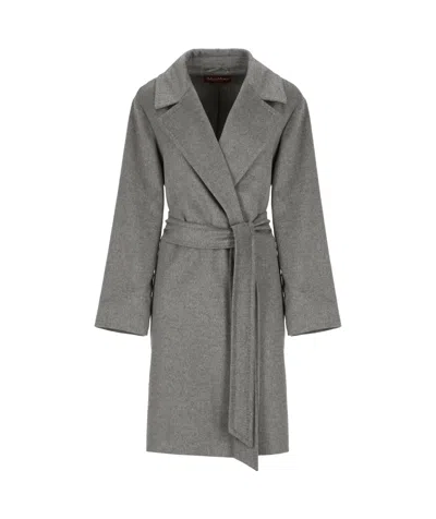 Max Mara Long-sleeved Coat In Gray