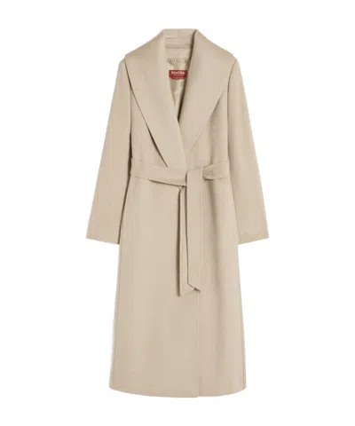 Max Mara Long-sleeved Coat In Neutral