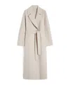 Max Mara Wool Drap Wrap Coat In Neutral