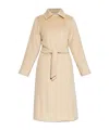 Max Mara Long-sleeve Belted Coat In Neutral