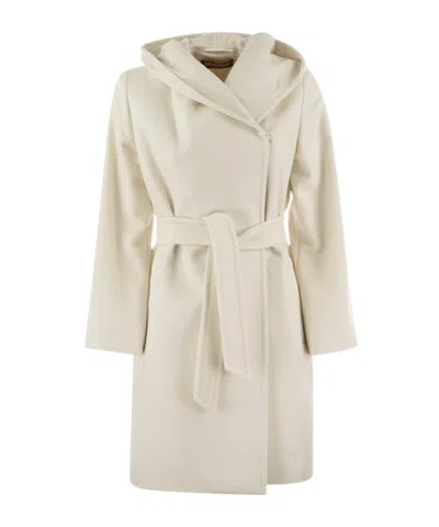 Max Mara Long-sleeved Coat In Nude