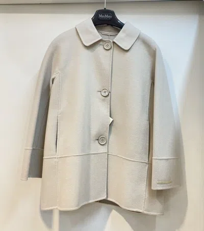 Max Mara Long-sleeved Coat In Nude
