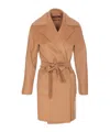 Max Mara Long-sleeved Coat In Nude
