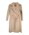 Max Mara Leather Coats In Nude