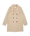 Max Mara Long-sleeved Coat In Nude