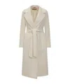 Max Mara White Alpaca Fragore Orsetto Biver Coat In Nude