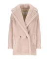 Max Mara Long-sleeved Coat In Nude