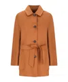 Max Mara Long-sleeved Coat In Orange