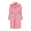 Max Mara Tigre Woolen Coat In Pink