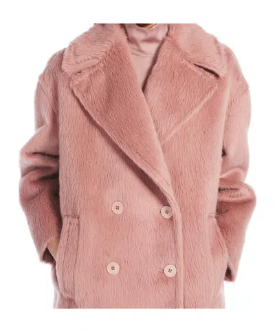 Max Mara Long-sleeved Coat In Pink