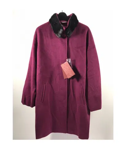 Max Mara Long-sleeved Coat In Red