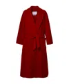 Max Mara Ludmilla Belted Cashmere Coat In Red
