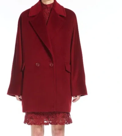 Max Mara Long-sleeved Coat In Red