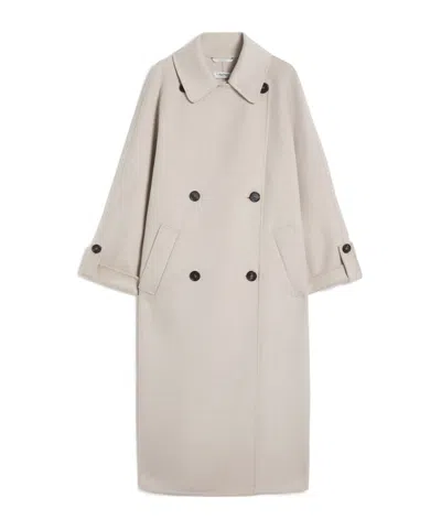 Max Mara Long-sleeved Coat In Neutral