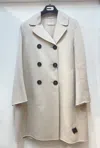 Max Mara Long-sleeved Coat In White