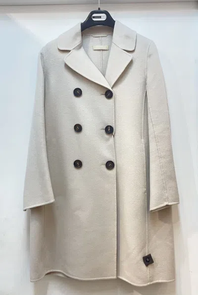 Max Mara Long-sleeved Coat In White