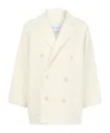 Max Mara Orma Short Wool And Cashmere Coat In White